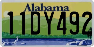 AL license plate 11DY492