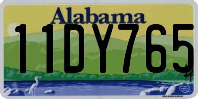 AL license plate 11DY765