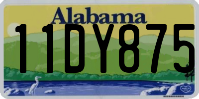AL license plate 11DY875