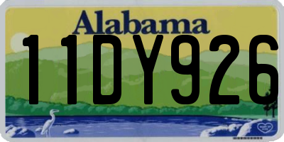 AL license plate 11DY926