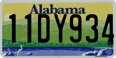 AL license plate 11DY934