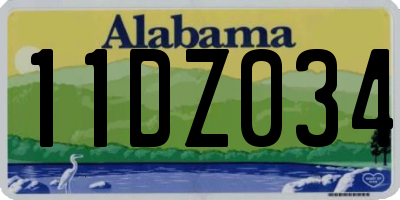 AL license plate 11DZ034
