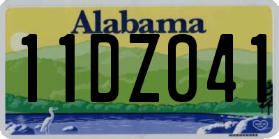 AL license plate 11DZ041