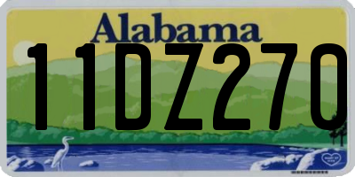 AL license plate 11DZ270