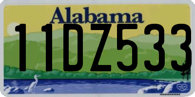 AL license plate 11DZ533