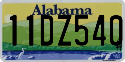 AL license plate 11DZ540