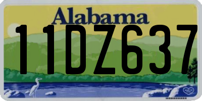 AL license plate 11DZ637