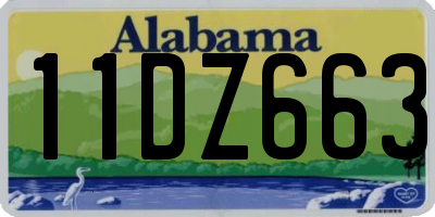 AL license plate 11DZ663