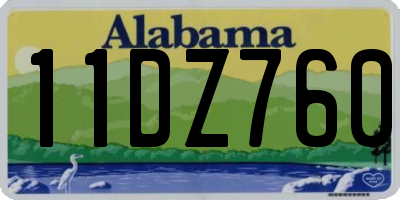 AL license plate 11DZ760