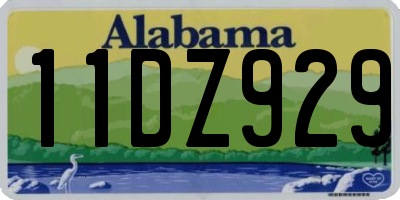 AL license plate 11DZ929