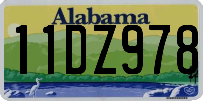 AL license plate 11DZ978