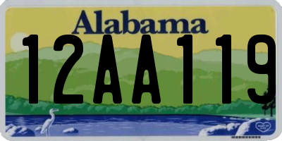 AL license plate 12AA119