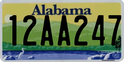 AL license plate 12AA247