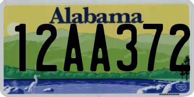 AL license plate 12AA372