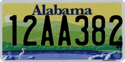 AL license plate 12AA382