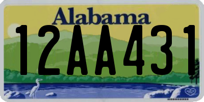 AL license plate 12AA431