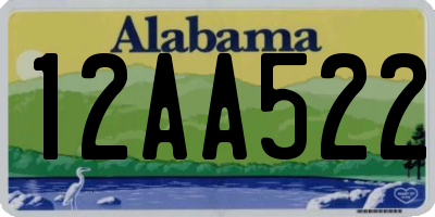 AL license plate 12AA522