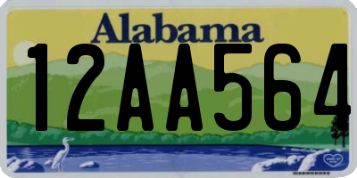 AL license plate 12AA564