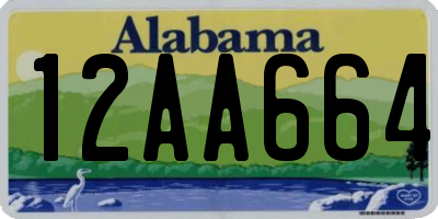 AL license plate 12AA664
