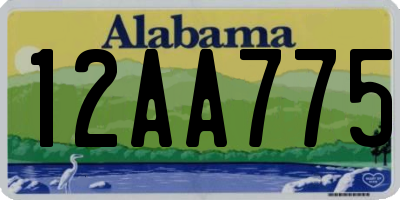 AL license plate 12AA775