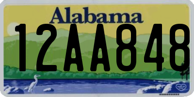 AL license plate 12AA848