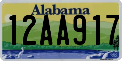 AL license plate 12AA917