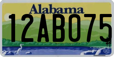 AL license plate 12AB075