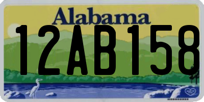 AL license plate 12AB158