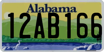 AL license plate 12AB166