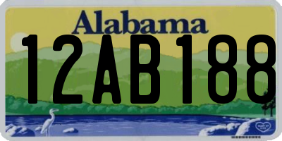 AL license plate 12AB188