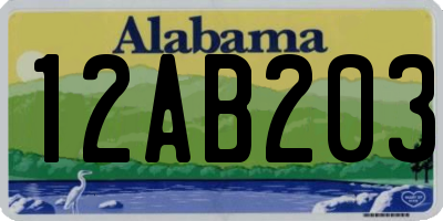 AL license plate 12AB203