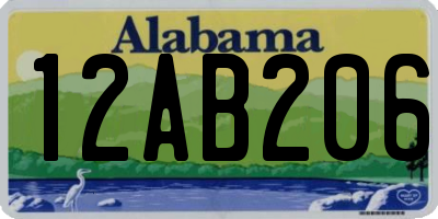 AL license plate 12AB206
