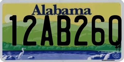 AL license plate 12AB260