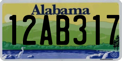 AL license plate 12AB317