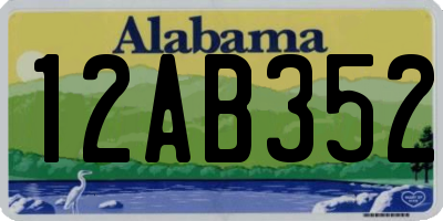 AL license plate 12AB352