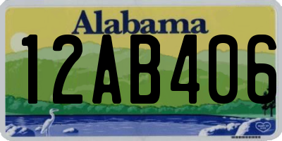 AL license plate 12AB406