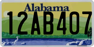 AL license plate 12AB407