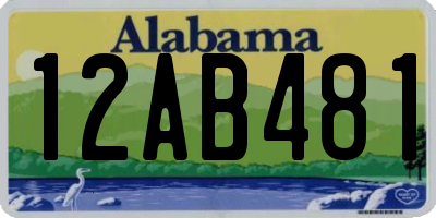 AL license plate 12AB481