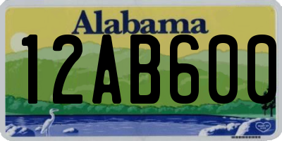 AL license plate 12AB600