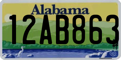 AL license plate 12AB863