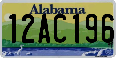 AL license plate 12AC196
