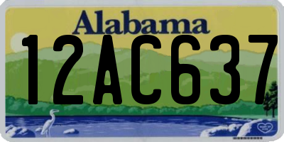 AL license plate 12AC637