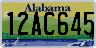AL license plate 12AC645