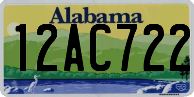 AL license plate 12AC722