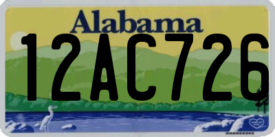 AL license plate 12AC726