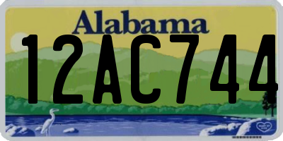 AL license plate 12AC744