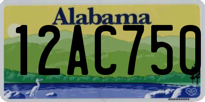 AL license plate 12AC750