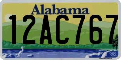 AL license plate 12AC767