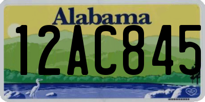 AL license plate 12AC845