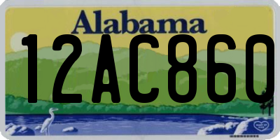 AL license plate 12AC860